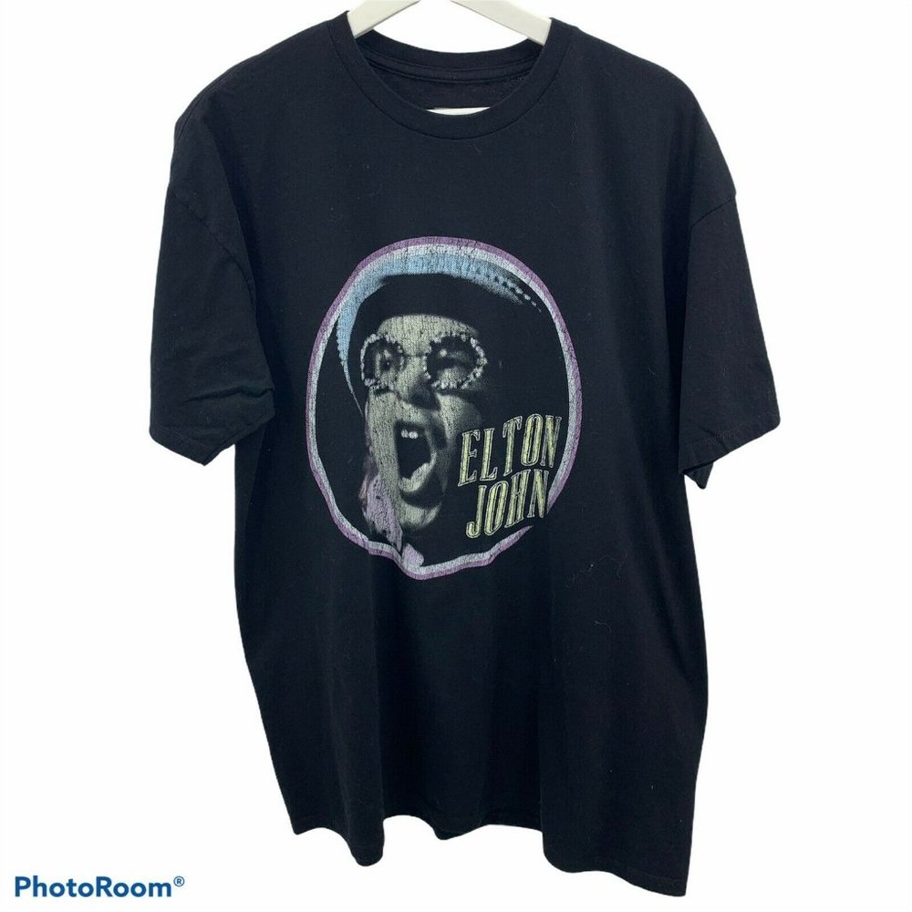 Elton John Singer Graphic Band Concert Tee Shirt